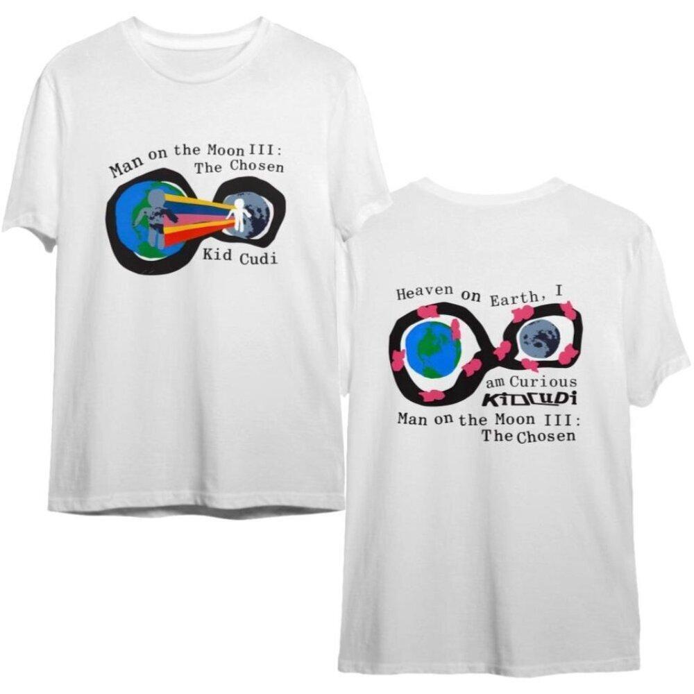 Kid Cudi Heaven On Earth T-Shirt Man On The Moon 2 Sided Fan Tee